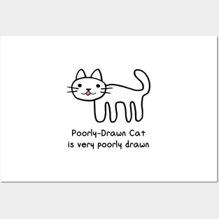 Poorly-Drawn Cat Posters and Art